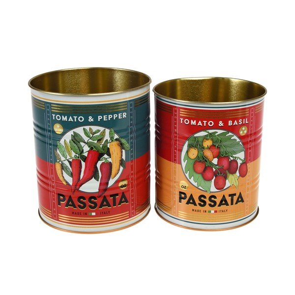 Pojemniki dekoracyjne z cyny zestaw 2 szt. ø 11x13 cm Passata – Rex London-image-3