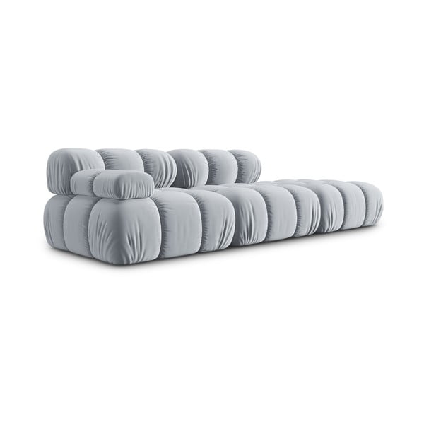 Jasnoniebieska aksamitna sofa 282 cm Bellis – Micadoni Home-image-3