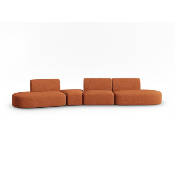 Pomarańczowa sofa 412 cm Shane – Micadoni Home