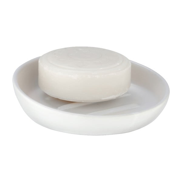 Biała ceramiczna mydelniczka Wenko Badi-image-1