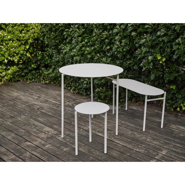 Biały metalowy stołek Disc – Zone-image-1