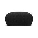 Czarny puf z materiału bouclé Molino – Micadoni Home