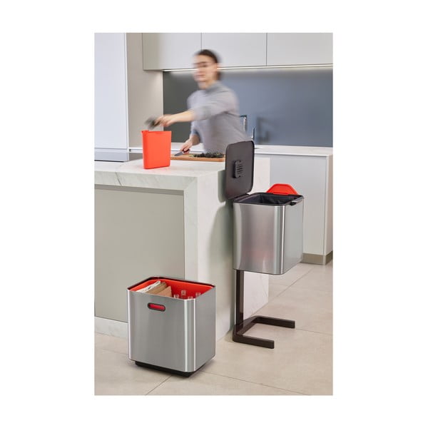 Stalowy kosz na śmieci do segregacji odpadów 60 l Totem Max – Joseph Joseph-image-4