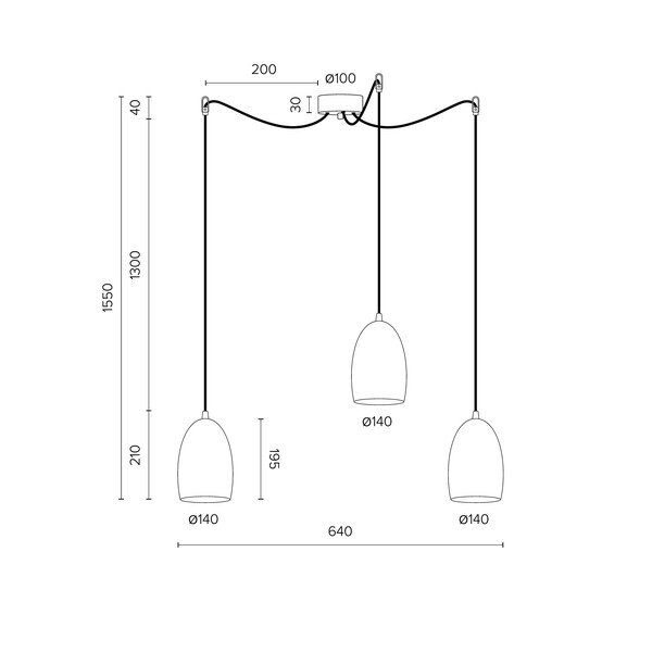 Lampa potrójna Sotto Luce Ume Elementary Matte-image-4