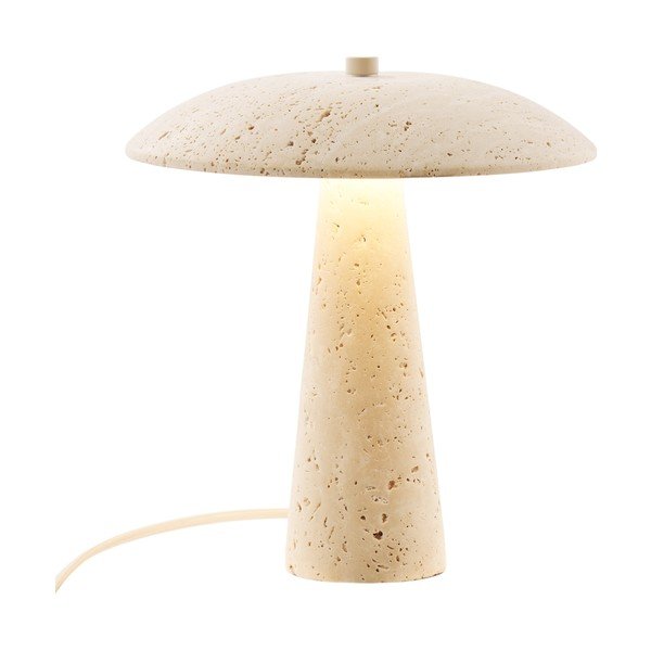 Beżowa kamienna lampa stołowa LED (wysokość 25,5 cm) Consett – House Nordic-image-3