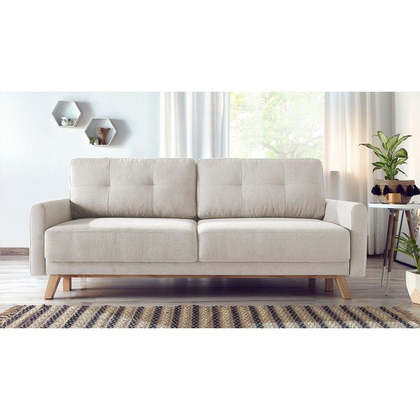 Beżowa sofa rozkładana Bobochic Paris Balio Enjoy-image-1