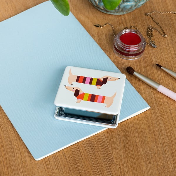 Lustro powiększające kosmetyczne 7x7 cm Sausage Dog – Rex London-image-1