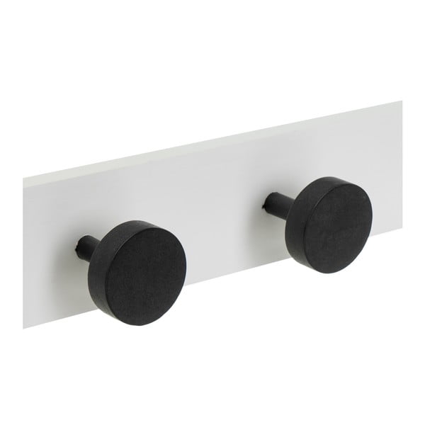 Czarno-biały wieszak ścienny z litego drewna sosnowego 40 cm Anillos – Casa Selección-image-2