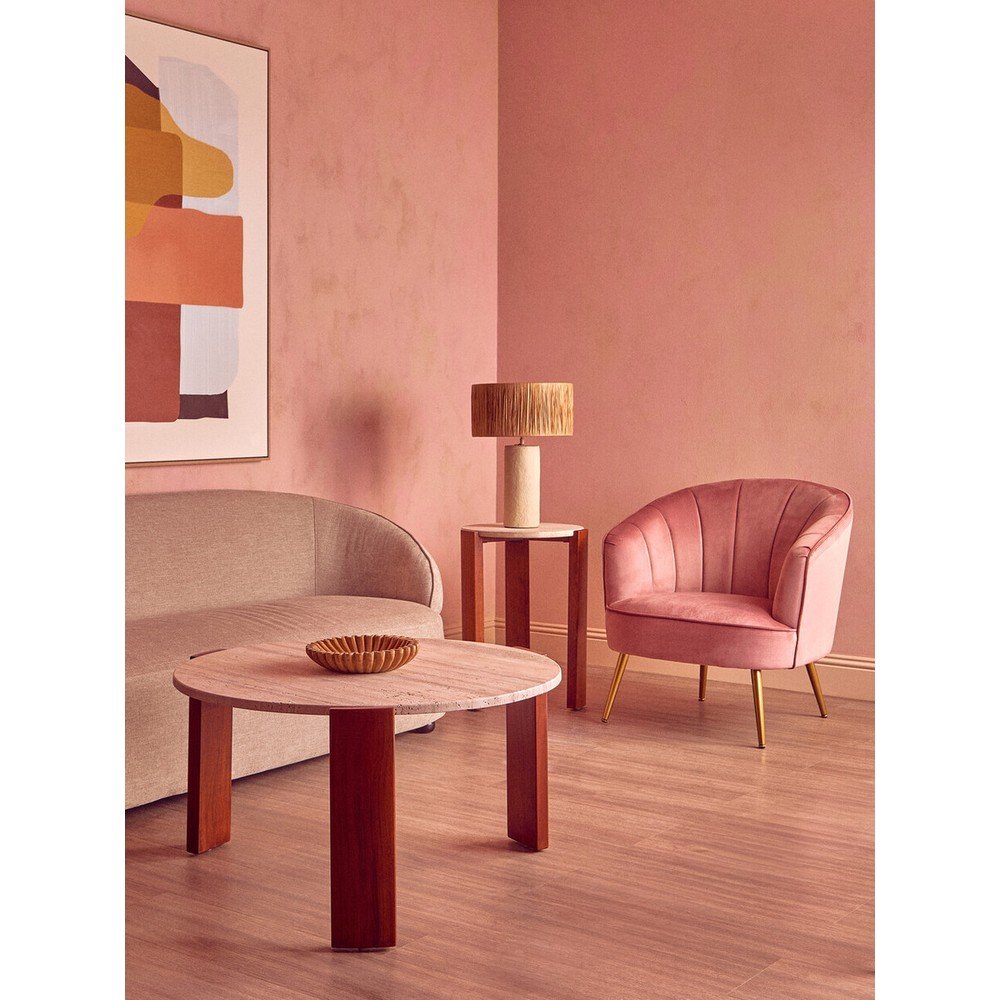 Okrągły stolik z marmurowym blatem ø 46 cm Palermo – Premier Housewares (zdjęcie 9)