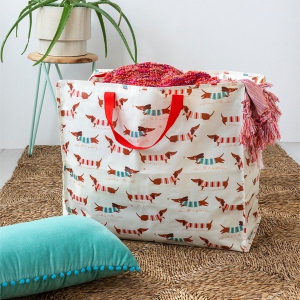 Pojemnik do przechowywania ubrań z plastiku z recyklingu 28x58x48 cm Sausage Dog – Rex London-image-1
