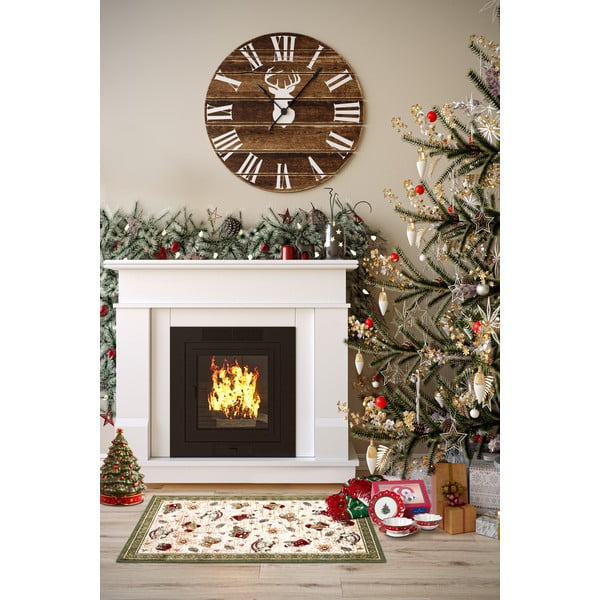 Zielony dywan z mieszanki bawełny ze świątecznym motywem 50x80 cm Toy's Delight Green Christmas – Villeroy&Boch-image-1