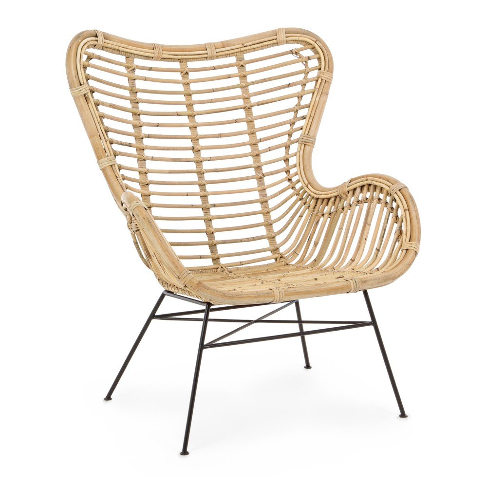 Rattanowy fotel ogrodowy w naturalnym kolorze Casilda – Bizzotto