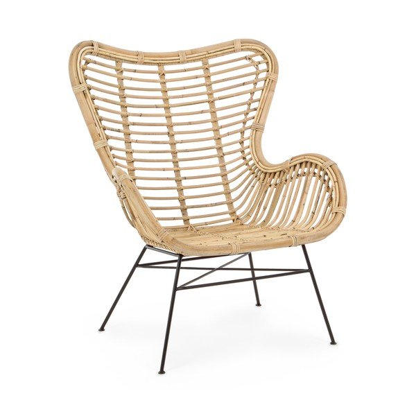 Rattanowy fotel ogrodowy w naturalnym kolorze Casilda – Bizzotto