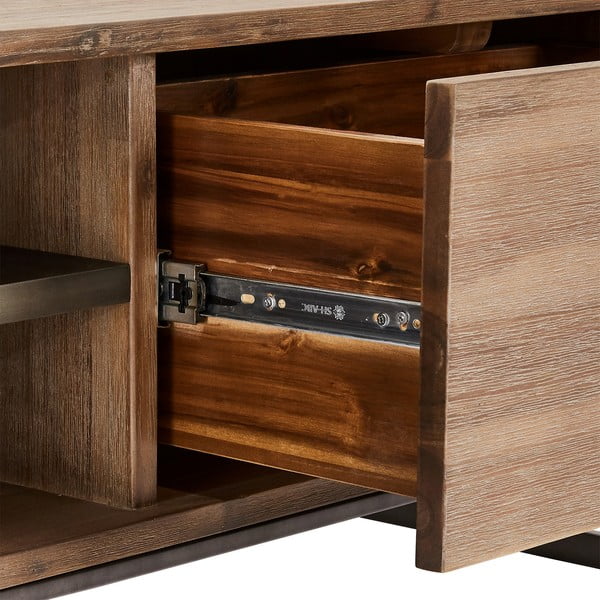 Brązowy stolik z litego drewna Furnhouse Mallorca, 120x75 cm-image-1