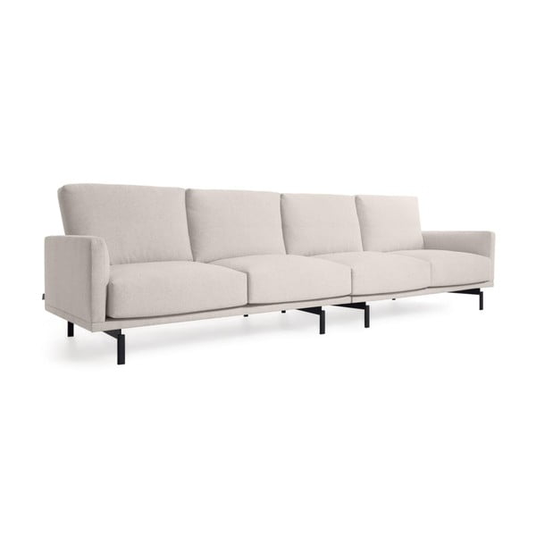Beżowa sofa  z tkaniny szenilowej 334 cm Galene – Kave Home-image-2