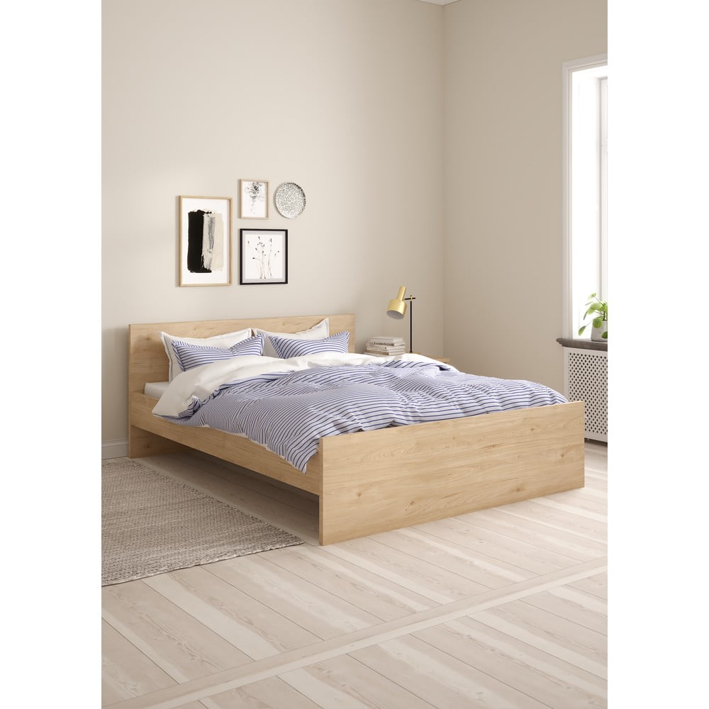 Łóżko dwuosobowe w dekorze dębu 160x200 cm Naia – Tvilum (zdjęcie 8)