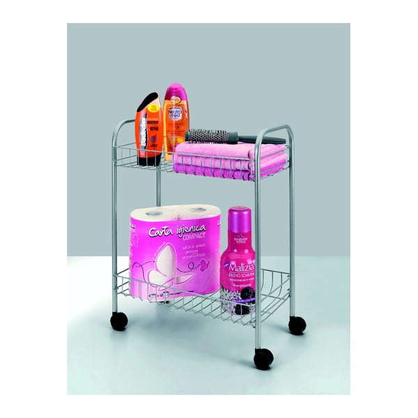 Regał 2-poziomowy na kółkach Metaltex Greg, dł. 41 cm-image-3