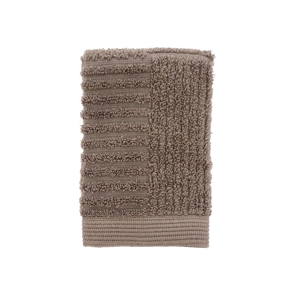 Szarobrązowy bawełniany ręcznik frotte 30x30 cm Classic – Zone