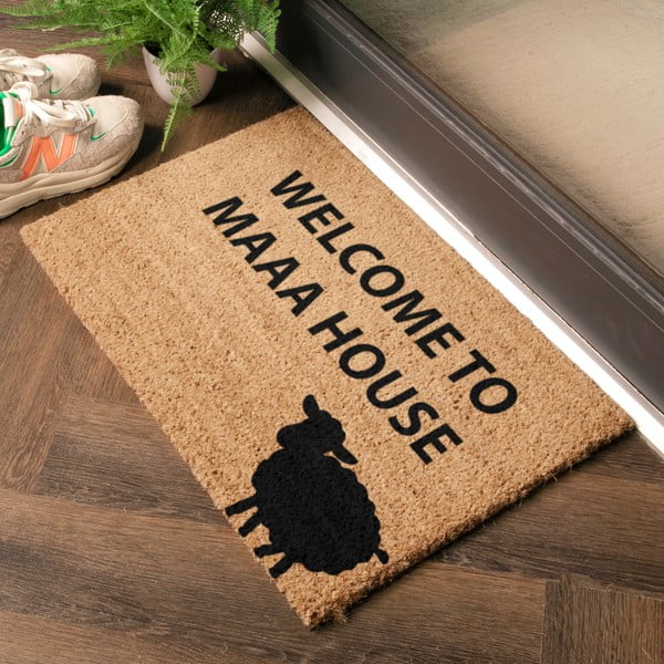 Wycieraczka z włókna kokosowego 40x60 cm Welcome to Maaa House – Artsy Doormats-image-1