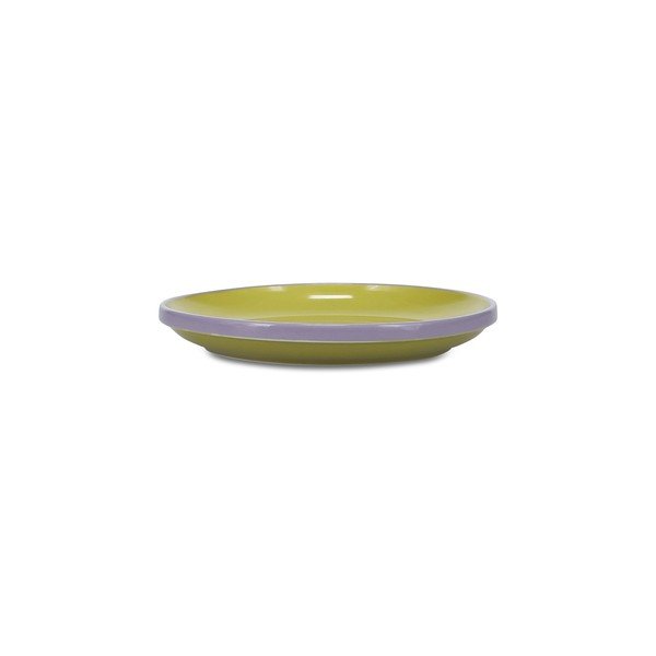 Zielony/fioletowy kamionkowy talerz deserowy ø 18 cm Duo – ONA-image-4