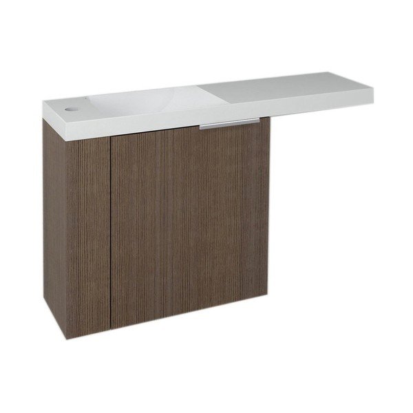 Brązowa wisząca szafka bez umywalki w dekorze sosny 50x50 cm Latus Vi – Sapho