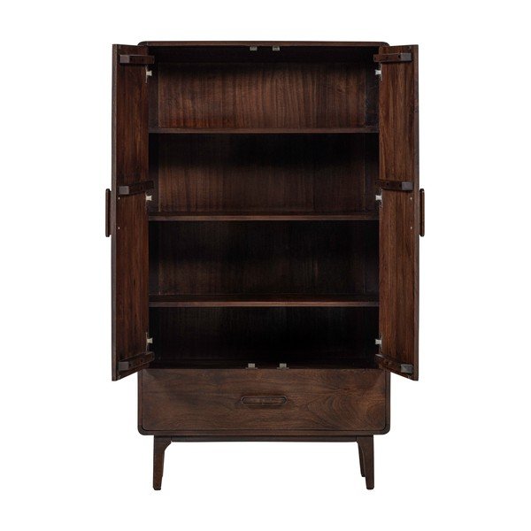 Szafka z litego drewna mango w ciemnym naturalnym kolorze 85x150x35 cm Liya – WOOOD-image-4