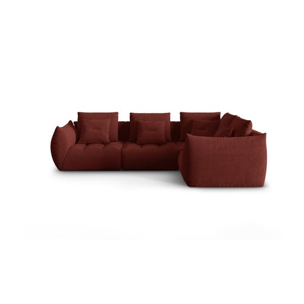 Czerwony narożnik (prawostronny/w kształcie litery L) Bloom – Micadoni Home