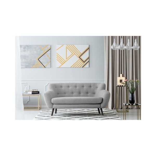Jasnoszara sofa dwuosobowa Kooko Home Rock-image-1