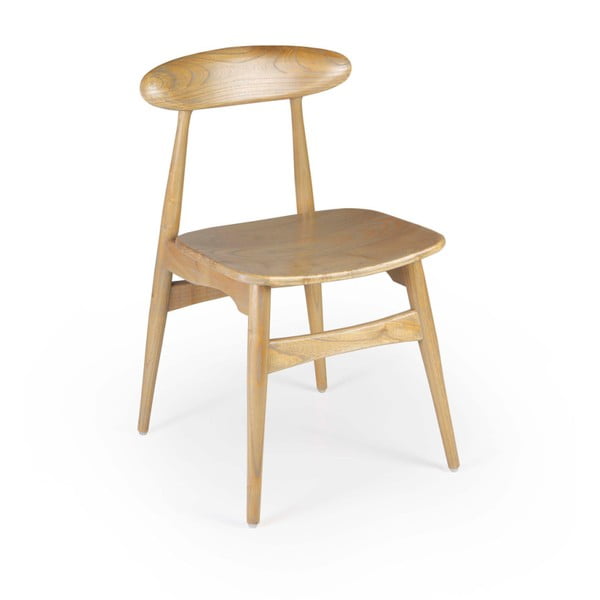 Szare krzesło z drewna Sungkai Moycor Buffalo