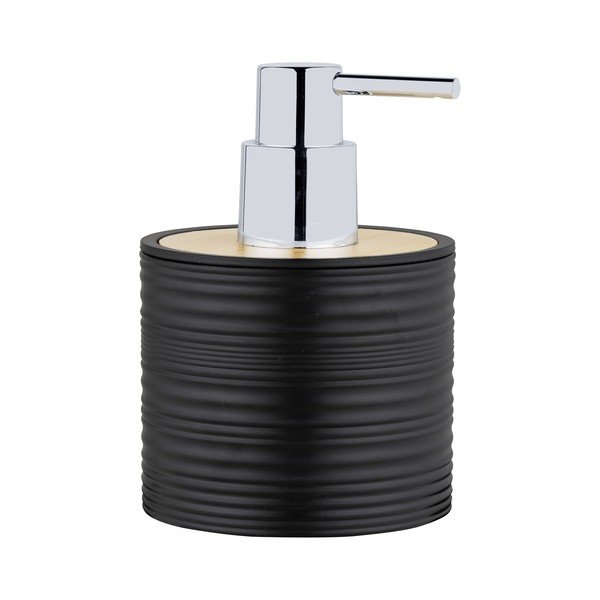 Czarny plastikowy dozownik do mydła 350 ml Lyon – Allstar-image-1