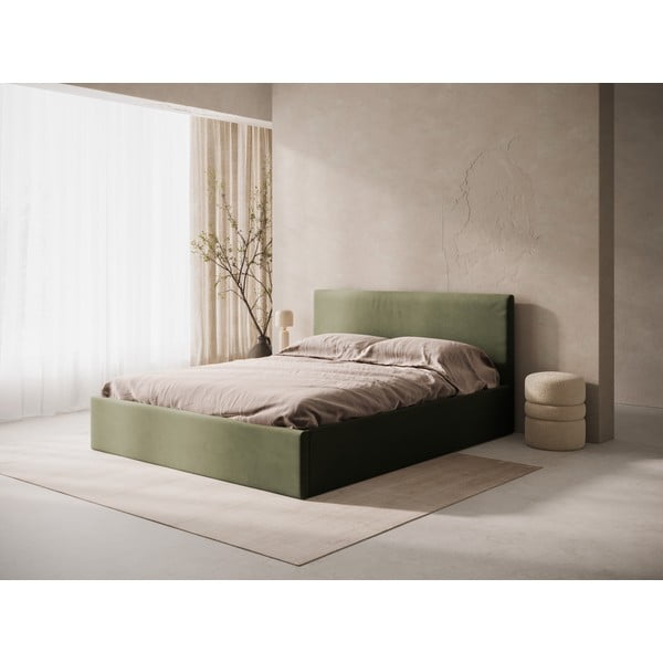 Zielony tapicerowany zagłówek 210,5x100 cm Remo – Micadoni -image-1