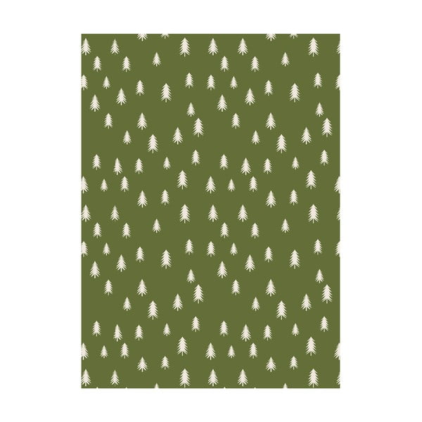 5 arkuszy zielonego papieru do pakowania prezentów eleanor stuart No. 4 Christmas Trees, 50x70 cm