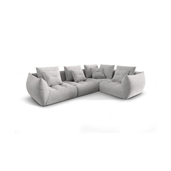 Jasnoszary narożnik (prawostronny/w kształcie litery L) Bloom – Micadoni Home-image-3