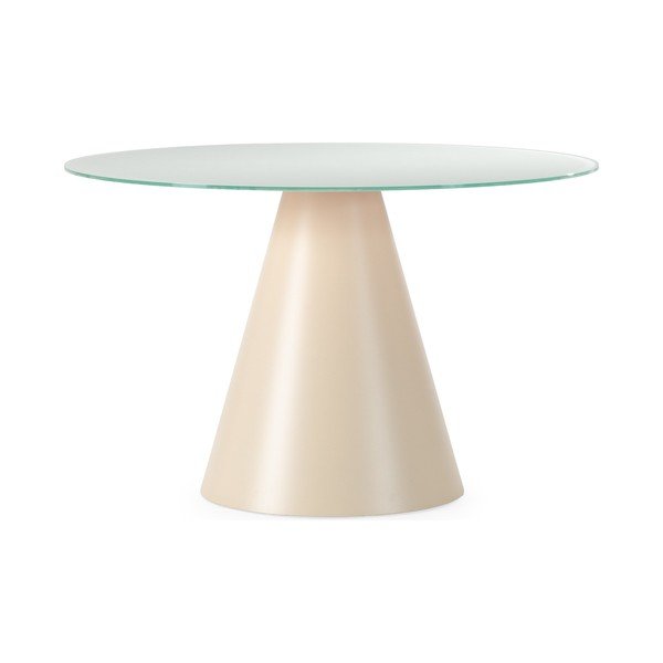 Okrągły stół ze szklanym blatem ø 120 cm Vida – MOME
