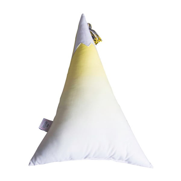 Biało-żółta poduszka VIGVAM Design Ombré