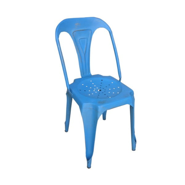 Metalowe krzesło Chaise Bleu