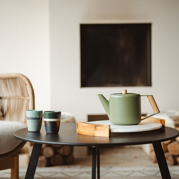 Zielony dzbanek do herbaty ze stali nierdzewnej 1,1 l Duet Boston – Bredemeijer-image-1