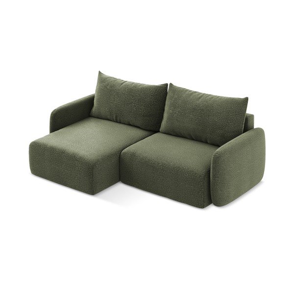 Zielony rozkładany/ze schowkiem narożnik (lewostronny) Kalena – Makamii-image-3