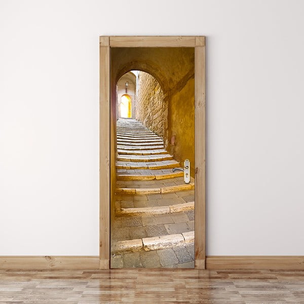 Tapeta samoprzylepna na drzwi WALPLUS Stone Stairway, 88x200 cm