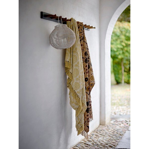 Żółty koc z mieszanki bawełny 130x155 cm Pratello – Bloomingville-image-2