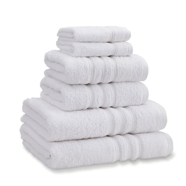 Białe bawełniane ręczniki frotte zestaw 6 szt. Zero Twist – Catherine Lansfield
