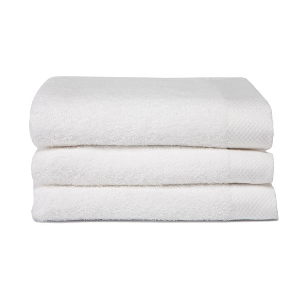 Zestaw 3 białych ręczników Seahorse Pure, 60x110 cm