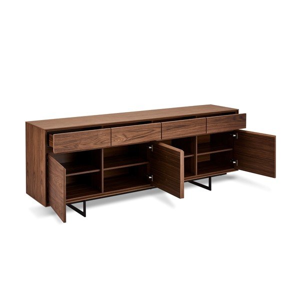 Duża brązowa komoda w dekorze drewna orzecha Furnhouse Tokyo-image-3