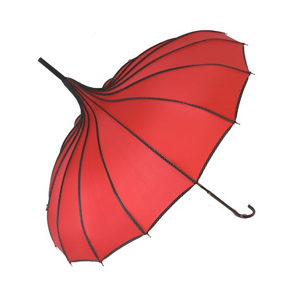 Czerwony parasol Bebeig, ⌀ 90 cm