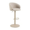 Beżowy hoker z regulowaną wysokością/z podłokietnikami (wysokość siedziska 86 cm) Eleanor – Actona