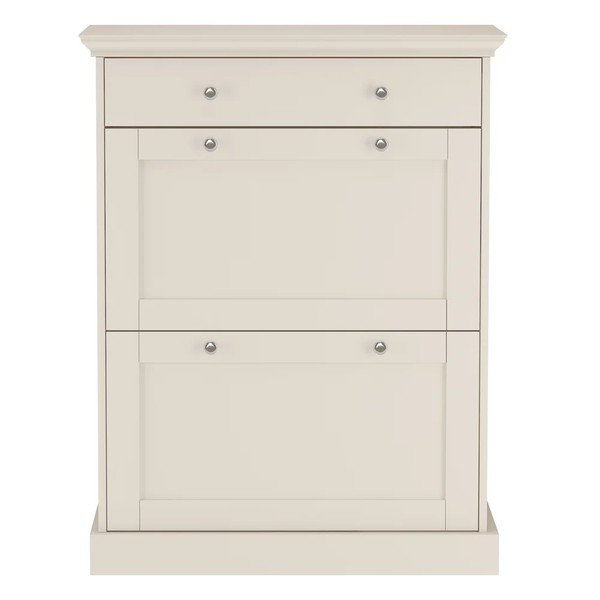 Beżowa uchylna szafka na buty z matowym wykończeniem 80x105x30 cm Binz – Støraa
