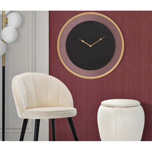 Czarny zegar ścienny Mauro Ferretti Fashion, ø 60 cm-image-1