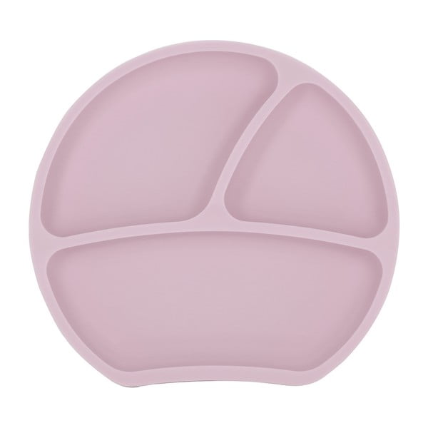 Jasnoróżowy silikonowy talerz dla dzieci 19x20,5 cm – Kindsgut-image-3