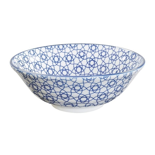 Niebieska miseczka porcelanowa Tokyo Design Studio Stripe, ⌀ 21 cm