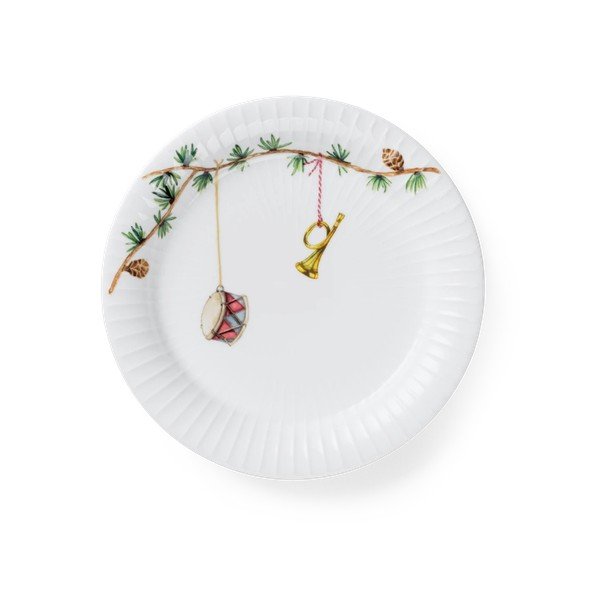 Biały porcelanowy talerz ze świątecznym motywem deserowy ø 19 cm Hammershøi Christmas – Kähler Design